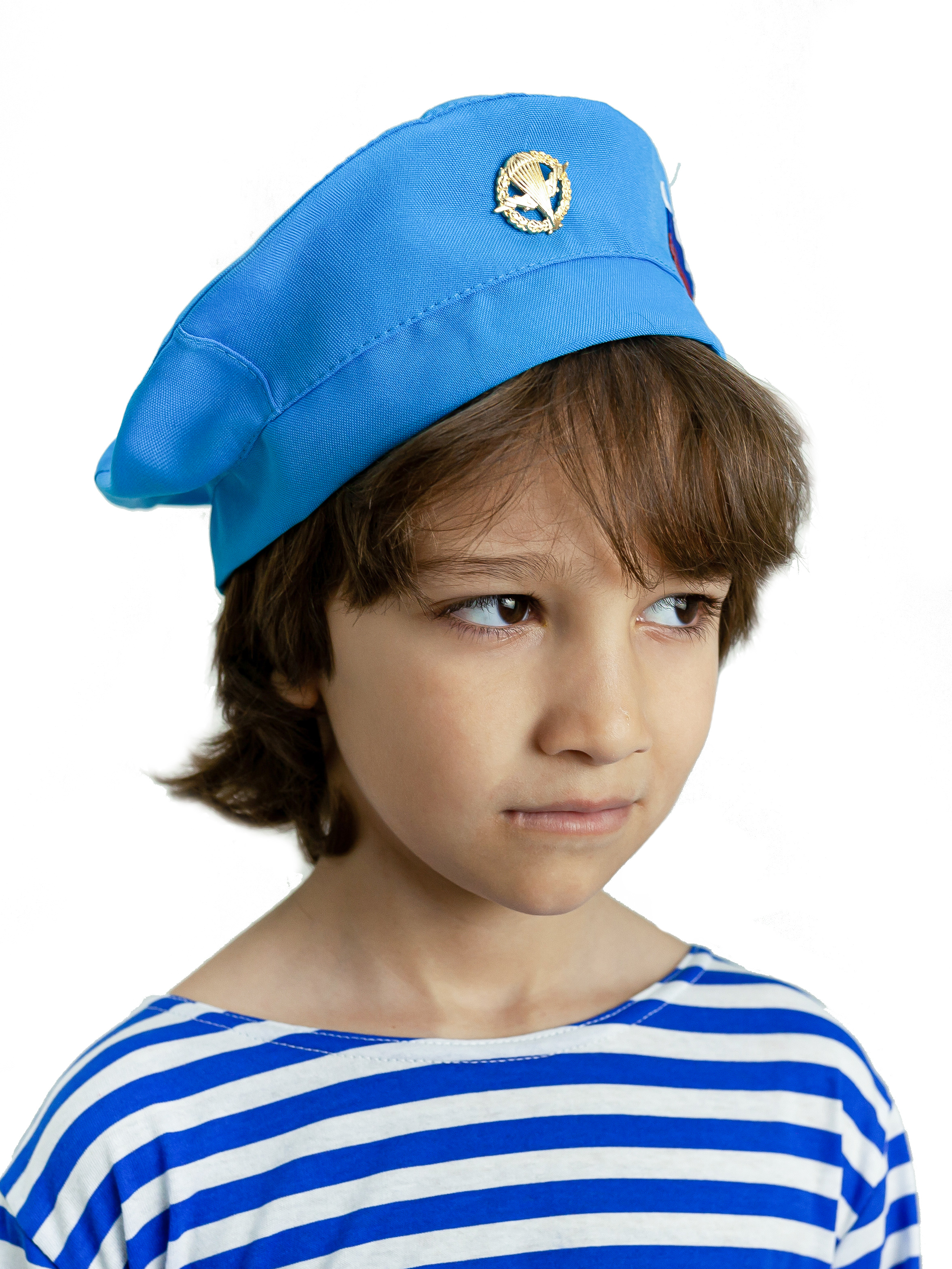 Paratrooper (horizontal-stripe undershirt + beret + belt)