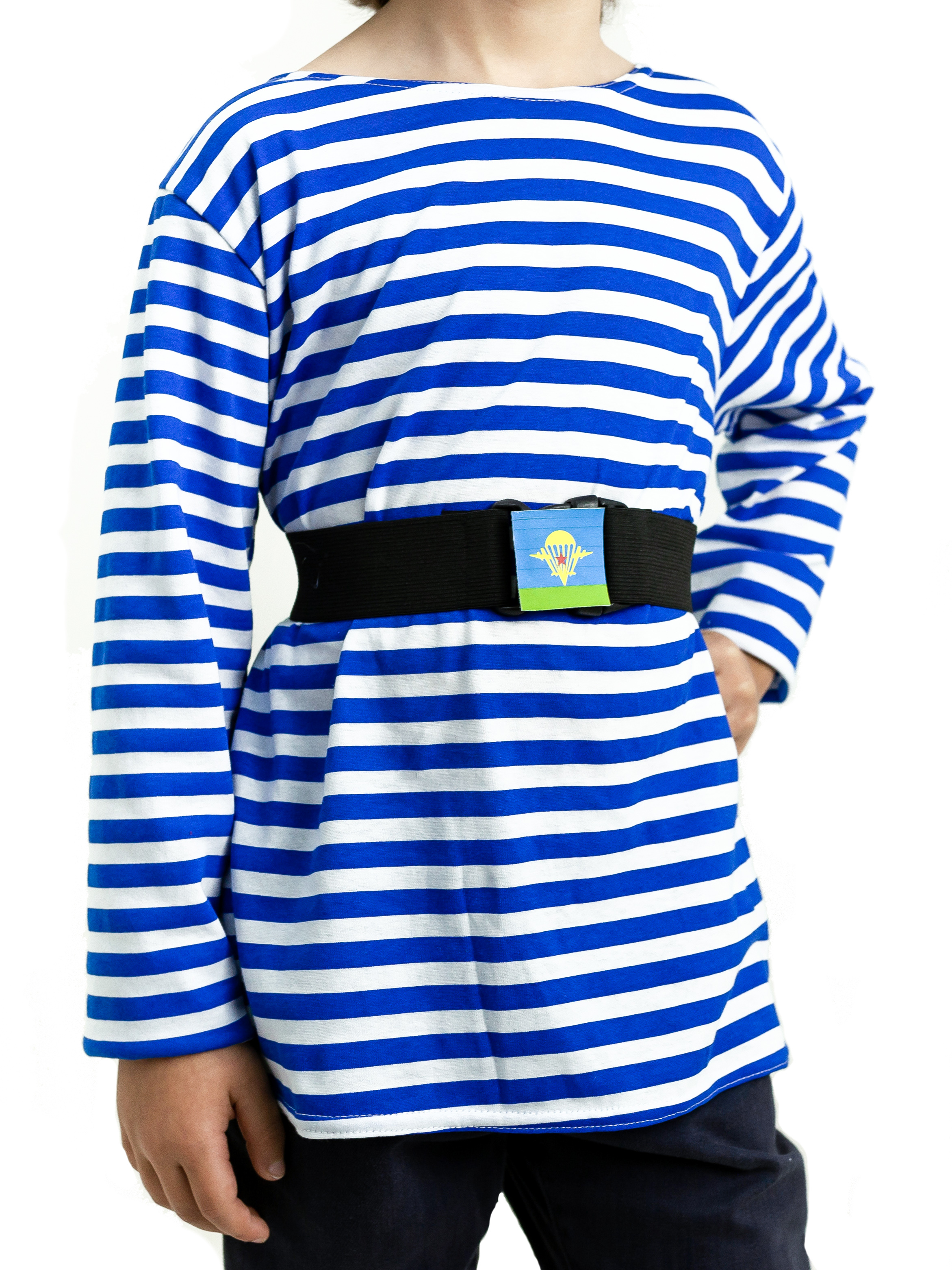 Paratrooper (horizontal-stripe undershirt + beret + belt)